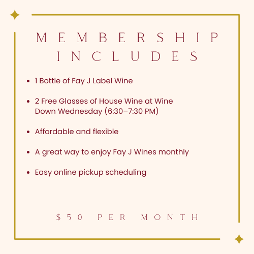 Sip & Savor Membership – $50/month