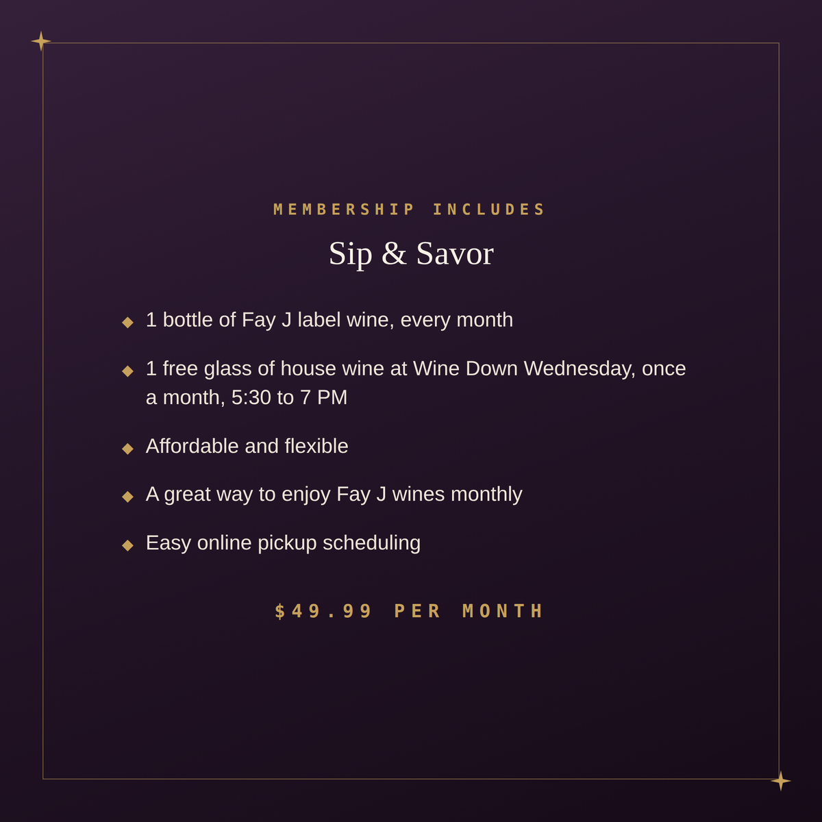 Sip & Savor Membership